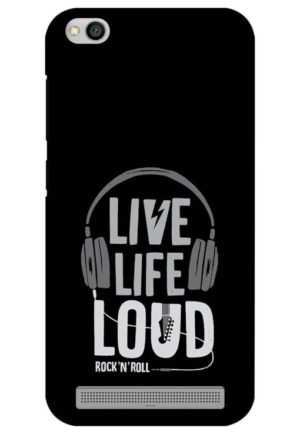 live life loud printed mobile back case cover