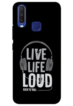live life loud printed mobile back case cover for vivo y12, vivo y15 , vivo y17, vivo u10