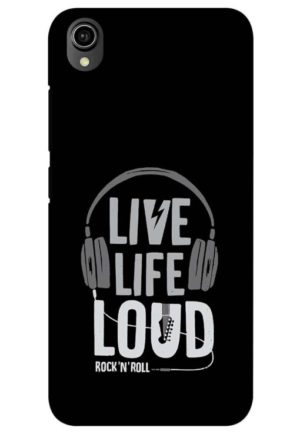 live life loud printed mobile back case cover for vivo y90, vivo y91i