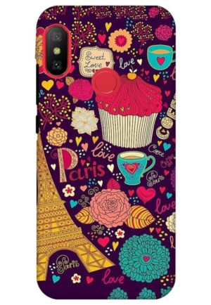 love paris printed designer mobile back case cover for Xiaomi Redmi 6 pro