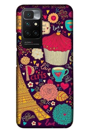 love paris printed designer mobile back case cover for Xiaomi redmi 10 Prime