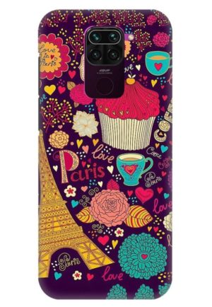 love paris printed designer mobile back case cover for redmi note 9