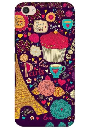 love paris printed mobile back case cover for vivo v5, vivo v5s, vivo y66, vivo y67, vivo y69