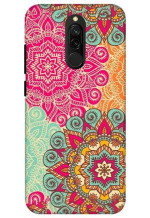 manadala printed designer mobile back case cover for redmi 8