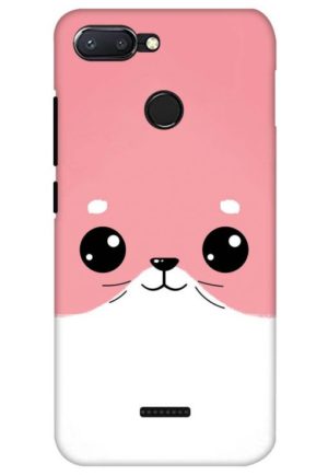 minimal pink piggy printed designer mobile back case cover for Xiaomi Redmi 6