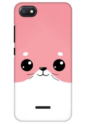 minimal pink piggy printed designer mobile back case cover for Xiaomi Redmi 6a