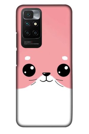 minimal pink piggy printed designer mobile back case cover for Xiaomi redmi 10 Prime