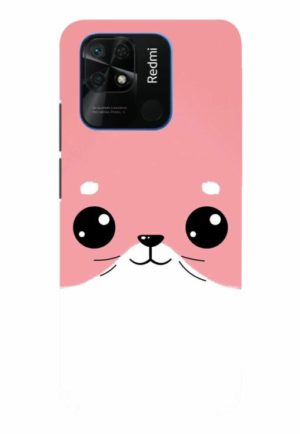 minimal pink piggy printed designer mobile back case cover for Xiaomi redmi 10 - redmi 10 power