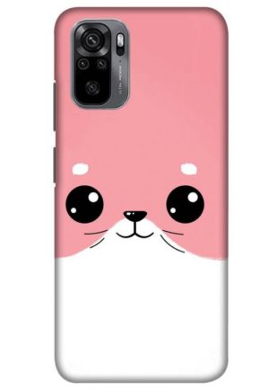 minimal pink piggy printed designer mobile back case cover for Xiaomi redmi note 10 - redmi note 10s