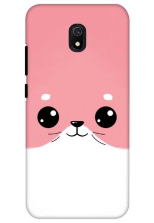 minimal pink piggy printed designer mobile back case cover for redmi 8a