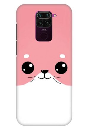 minimal pink piggy printed designer mobile back case cover for redmi note 9