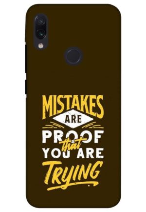mistake are prove that you are right printed designer mobile back case cover for redmi note 7