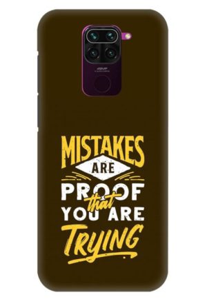 mistake are prove that you are tring printed designer mobile back case cover for redmi note 9