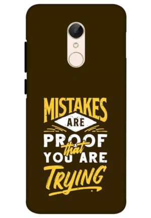 mistakes are prove that you are right printed mobile back case cover