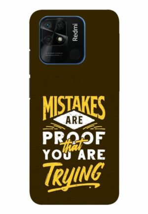 mistakes are prove that you are tring printed designer mobile back case cover for Xiaomi redmi 10 - redmi 10 power