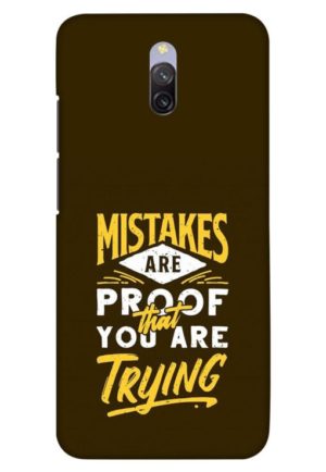 mistakes are prove that you are tring printed designer mobile back case cover for redmi 8a dual