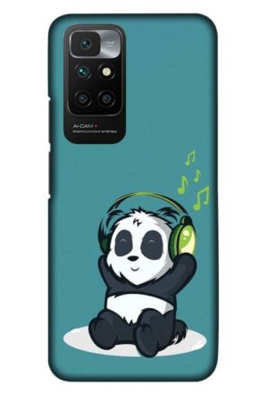 music panda printed designer mobile back case cover for Xiaomi redmi 10 Prime