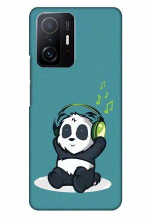 music panda printed designer mobile back case cover for mi 11t - 11t pro