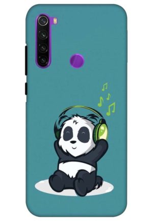 music panda printed designer mobile back case cover for redmi note 8