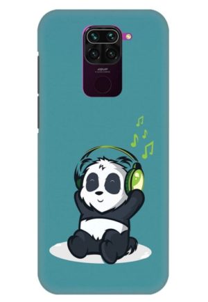 music panda printed designer mobile back case cover for redmi note 9
