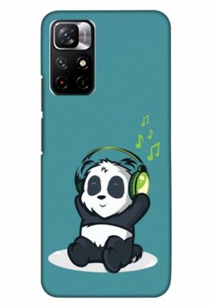 music panda printed designer mobile back case cover for xiaomi redmi note 11t 5g - poco M4 pro 5g