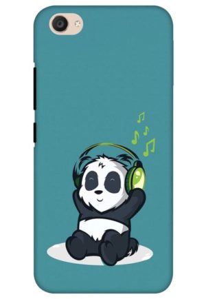 music panda printed mobile back case cover for vivo v5, vivo v5s, vivo y66, vivo y67, vivo y69