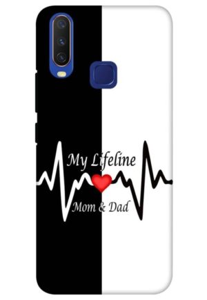 my life line is my mom and dad printed mobile back case cover for vivo y12, vivo y15 , vivo y17, vivo u10