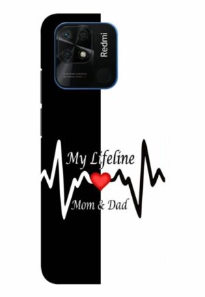 my lifeline is my mom and dad printed designer mobile back case cover for Xiaomi redmi 10 - redmi 10 power