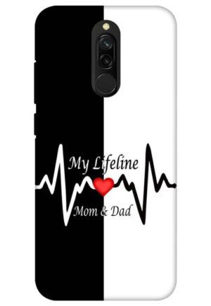 my lifeline is my mom and dad printed designer mobile back case cover for redmi 8
