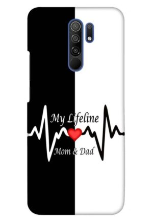 my lifeline is my mom and dad printed designer mobile back case cover for redmi 9 prime - poco m2