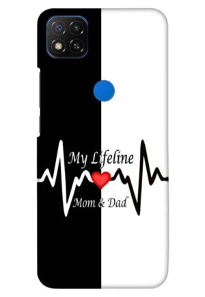 my lifeline is my mom and dad printed designer mobile back case cover for redmi 9 - redmi 9 activ - redmi 9c - redmi 10a - poco c31