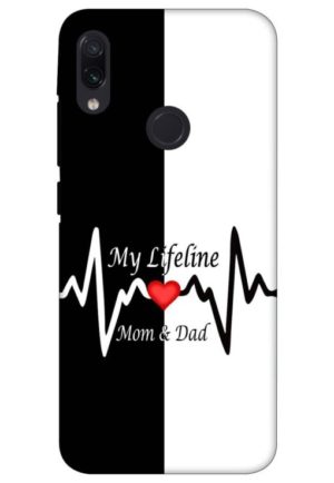 my lifeline is my mom and dad printed designer mobile back case cover for redmi note 7