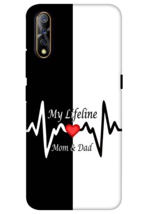 my lifeline is my mom and dad printed mobile back case cover for vivo s1, vivo z1x
