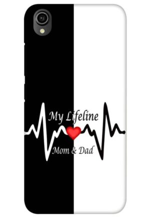 my lifeline is my mom and dad printed mobile back case cover for vivo y90, vivo y91i