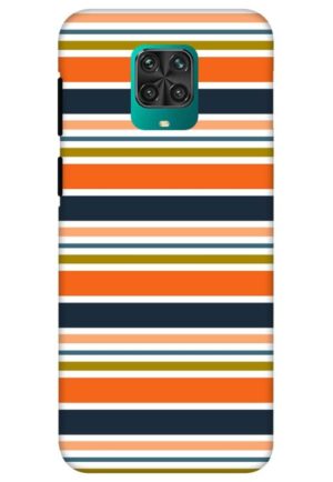 orange strip printed designer mobile back case cover for redmi note 9 pro