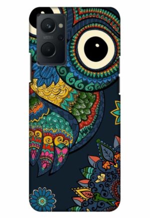 owl vector art printed mobile back case cover for realme 9i