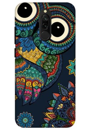 owl vector printed designer mobile back case cover for redmi 8