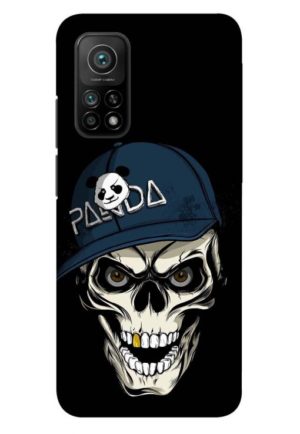 panda skull printed designer mobile back case cover for mi 10t - mi 10t pro