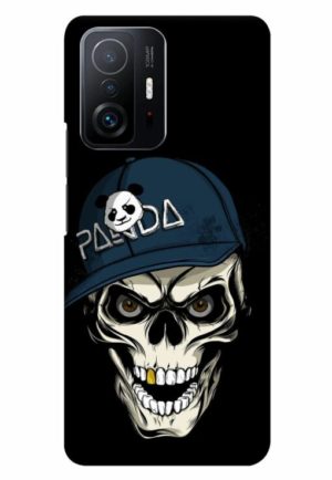 panda skull printed designer mobile back case cover for mi 11t - 11t pro