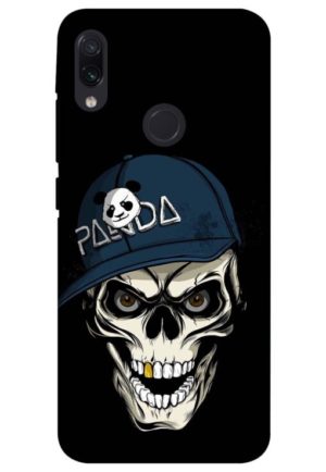 panda skull printed designer mobile back case cover for redmi note 7
