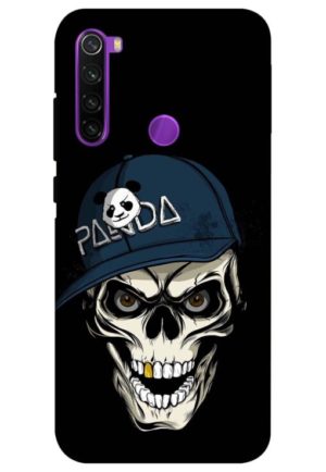 panda skull printed designer mobile back case cover for redmi note 8