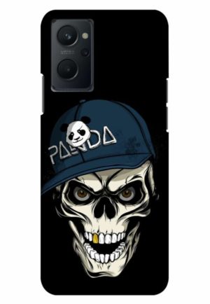 panda skull printed mobile back case cover for realme 9i