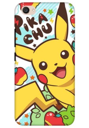 pika chu printed mobile back case cover for vivo v5, vivo v5s, vivo y66, vivo y67, vivo y69