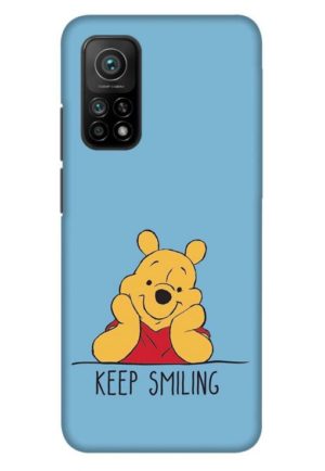 pooh keep smiling printed designer mobile back case cover for mi 10t - mi 10t pro