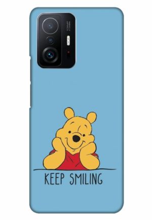 pooh keep smiling printed designer mobile back case cover for mi 11t - 11t pro