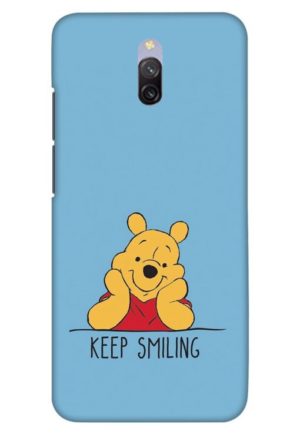 pooh keep smiling printed designer mobile back case cover for redmi 8a dual