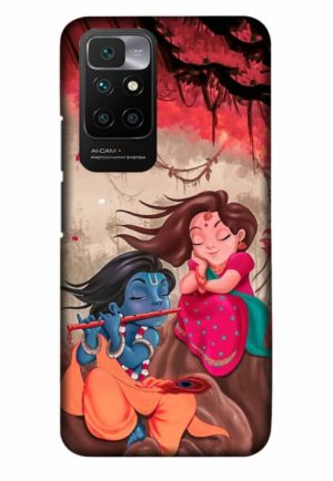 radhe krishna printed designer mobile back case cover for Xiaomi redmi 10 Prime