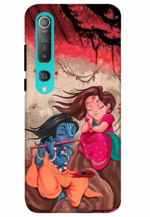 radhe krishna printed designer mobile back case cover for mi 10 5g - mi 10 pro 5G