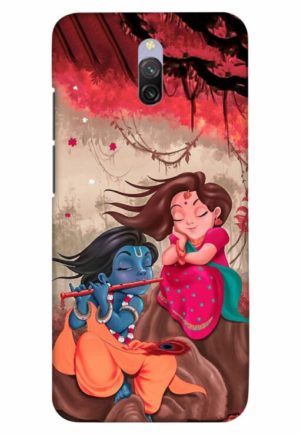 radhe krishna printed designer mobile back case cover for redmi 8a dual