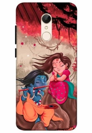 radhe krishna printed mobile back case cover